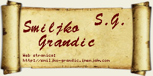 Smiljko Grandić vizit kartica